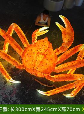 玻璃钢加勒比海盗船长雕塑大型摆件家居软装装饰仿真鲨鱼螃蟹模型