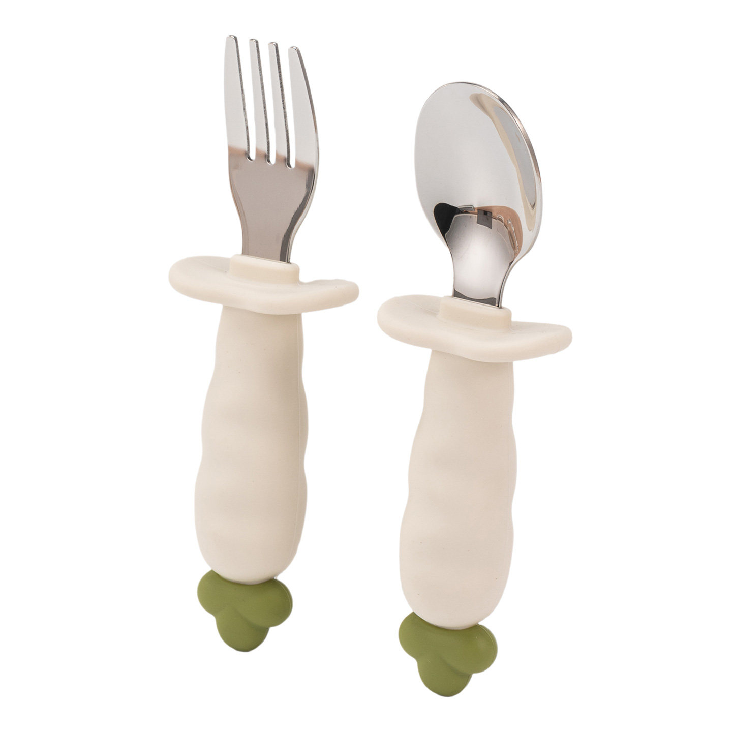 Loveinno宝宝辅食叉勺316不锈钢铂金硅胶儿童餐具训练勺喂养勺子,淘宝优惠券,粉丝福利购,淘宝优惠卷