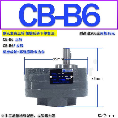 CB-B6齿轮泵4液压LWBZ油泵10B16BM20B25B32B40B50B63B80B100 125R - 图3