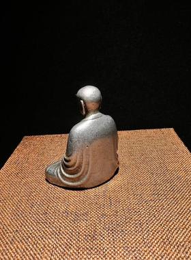 天铁大愿地藏王菩萨安徽九华山地藏坐像随身小佛像摆件黄铜佛像