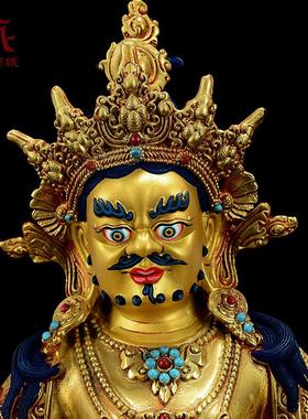 藏村全鎏金《黄财神》室内家用精工铜《五姓财神》铜像摆件