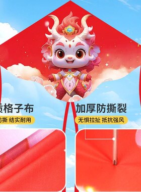 龙形风筝龙年儿童微风易飞初学者大翼龙小风筝