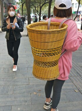 贵州纯手工竹编织背篓 背篼 精品竹编背筐 竹编 背娄