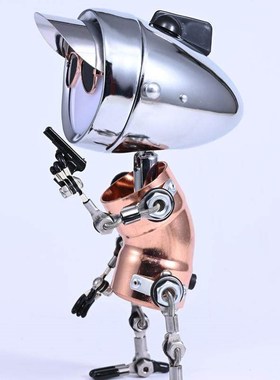 工业蒸气朋克手工机器人桌面书房客厅创意氛围夜灯男女孩礼品