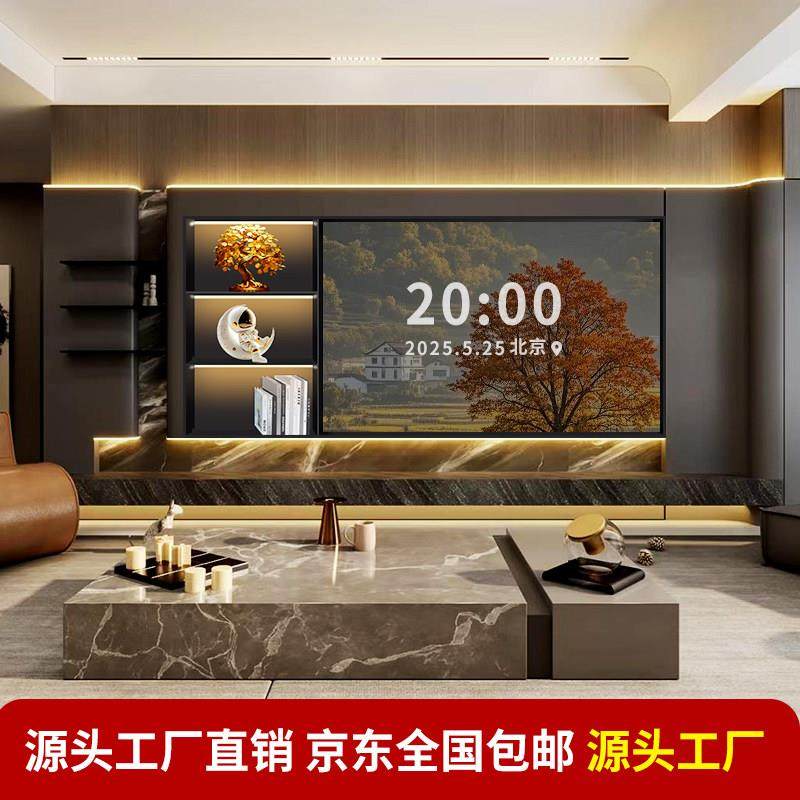 不锈钢电视机壁龛嵌入式7585寸内嵌框客厅背景墙柜钢板铝板金属柜,淘宝优惠券,粉丝福利购,淘宝优惠卷
