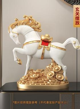 马上发财创意新中式马摆件招财玄关客厅酒柜办公室桌面装饰工艺礼