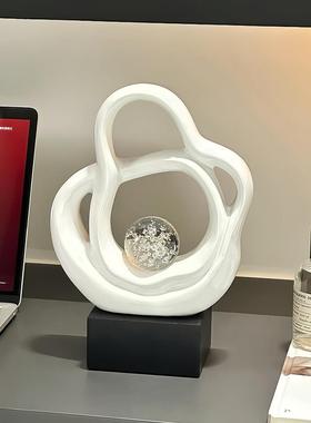 财源滚滚艺术高级感陶瓷摆饰轻奢风高档客厅酒柜电视柜玄关装饰品