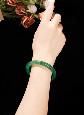 晶东珠宝 天然绿草莓晶手镯时尚百搭小红书同款女生闺蜜手饰