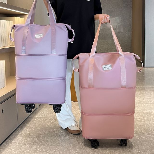 Travel bag Large capacity suitcase trolley storage bag for men with universal wheel N pulley wheel foldable backpack