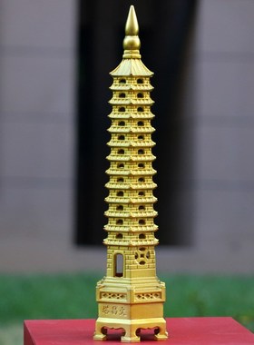 十三层铜文昌塔摆件办公室书房书桌摆设品学生13层铜文昌塔工艺品
