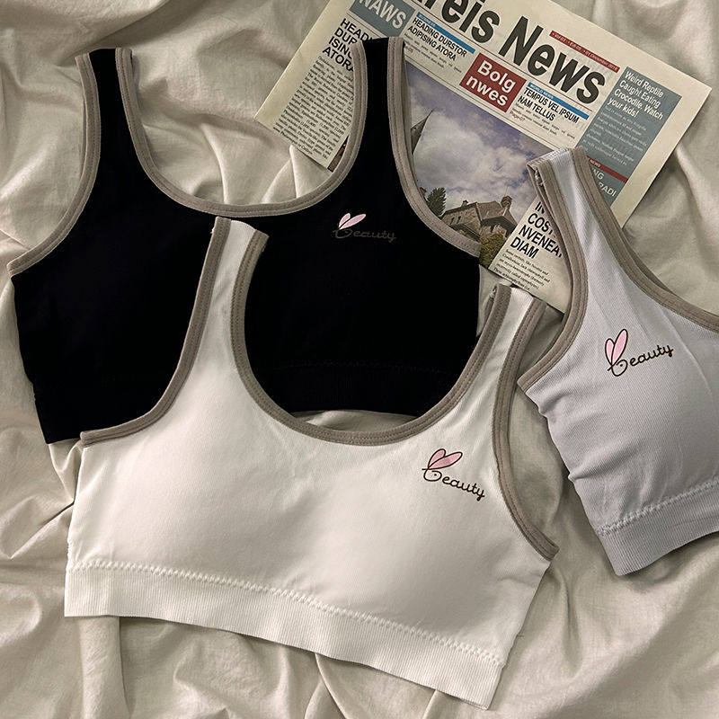 安心猫内衣女生初中生高中少女童青春发育期抹胸运动式背心无钢圈,淘宝优惠券,粉丝福利购,淘宝优惠卷