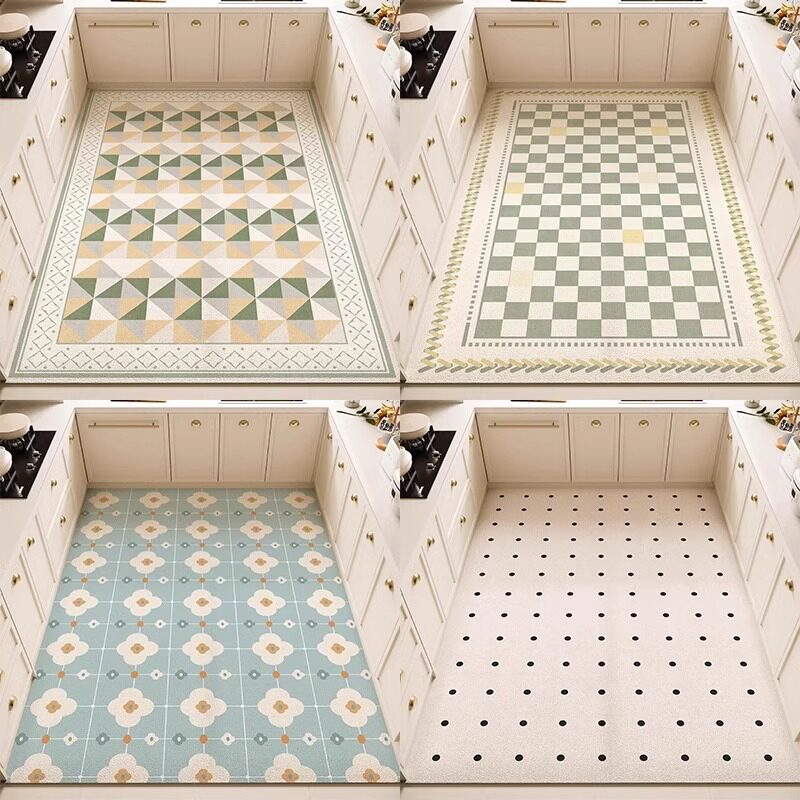 Kitchen special floor mat waterproof and oil proof pvc wipeable