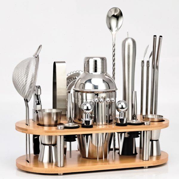 新手入门级不锈钢调酒器23件套波士顿鸡尾酒调制工具包三段摇酒壶,淘宝优惠券,粉丝福利购,淘宝优惠卷