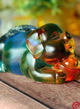 生日礼物女饰品元宝 新儿猪春年礼品家人创意家居子琉璃摆件节 闺