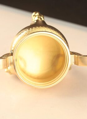 双耳家用居家盘香室内纯铜炉供佛足供奉焚鼎纯铜香炉三炉香炉