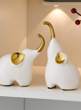 轻奢陶瓷对象艺术品摆件客厅玄关书房时尚乔迁送T礼酒柜色彩靓丽