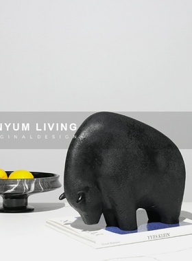 简约现代创意艺术l抽象动物摆件样板房间家居软装商品玄关柜摆设