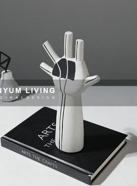 陶瓷工艺品现代抽l象手掌柜子装饰桌面摆设客厅电视柜摆件软装饰