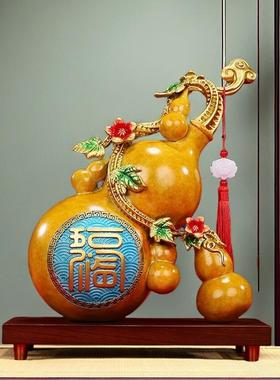 铜葫芦摆件客厅玄关五福临门多子多福装饰品铜工艺品乔迁新家礼品