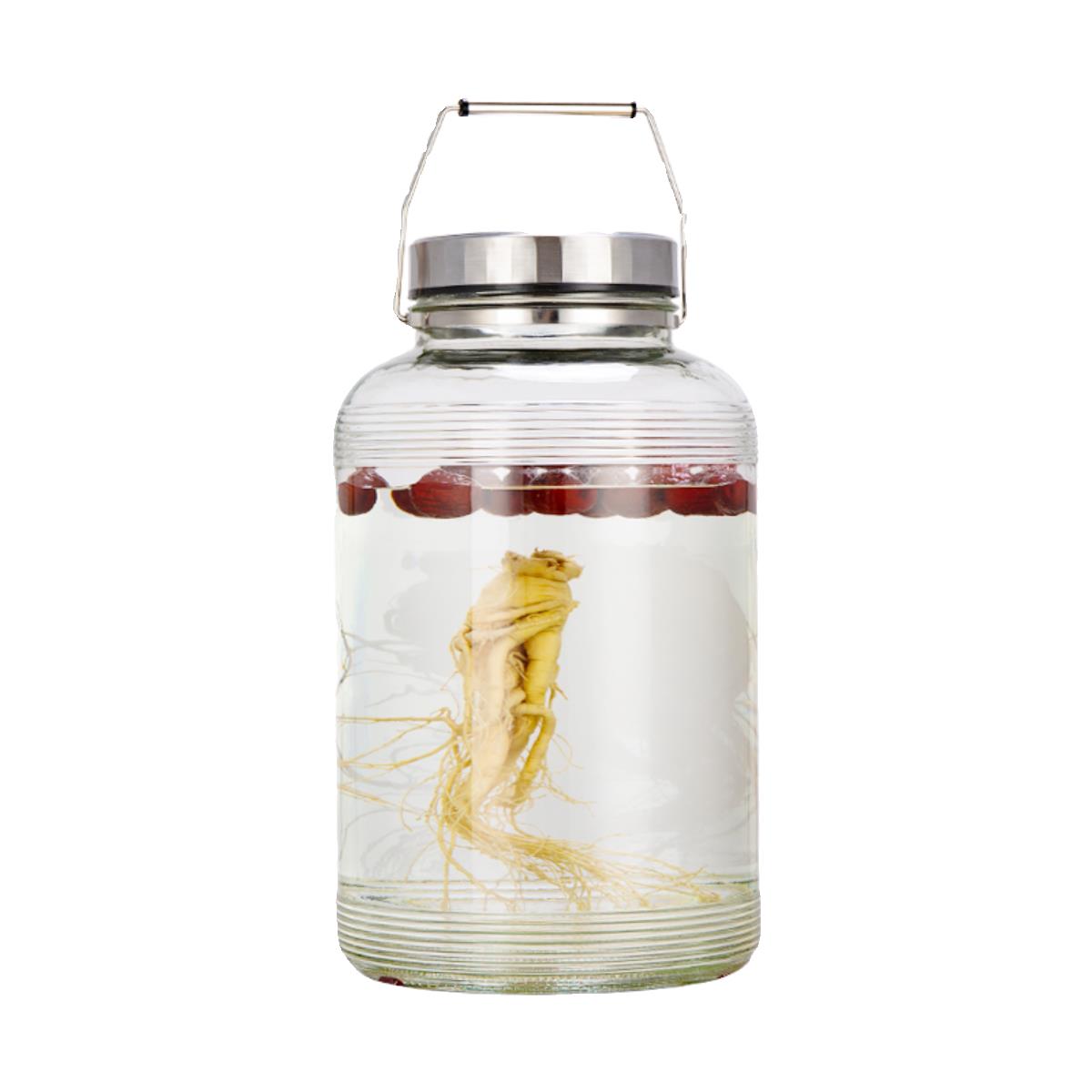 Special wine bottle for soaking wine, ginseng soaking wine jar, high-end sealed jar, household ten kilograms and 20 kilograms glass wine jar with faucet