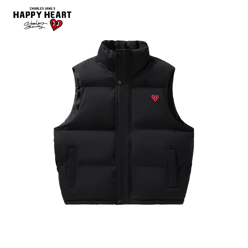 查尔斯桃心 无袖马甲女2025秋冬季爱心加厚保暖棉衣坎肩运动外套,淘宝优惠券,粉丝福利购,淘宝优惠卷