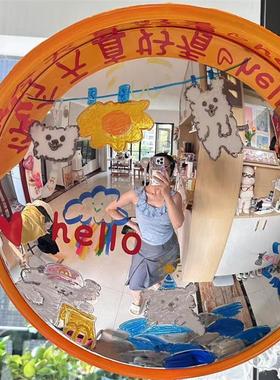 【新家的100个快递】手工diy涂鸦广角镜室内拍照道具氛围装饰摆件