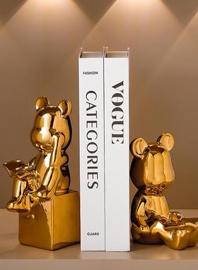 创意暴力熊高级感摆件小众轻奢高档客厅酒柜电视餐边柜书房装饰品