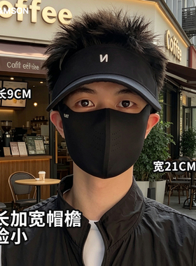 CCDE空顶帽男女夏季百搭字母防晒帽子显脸小户外遮阳无顶太阳帽