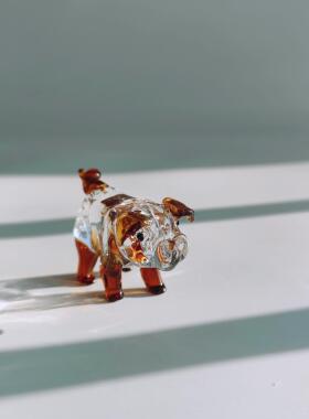 淄博琉璃 博山琉璃 琉璃十二生肖小动物 灯工生肖摆件 送孩子礼物