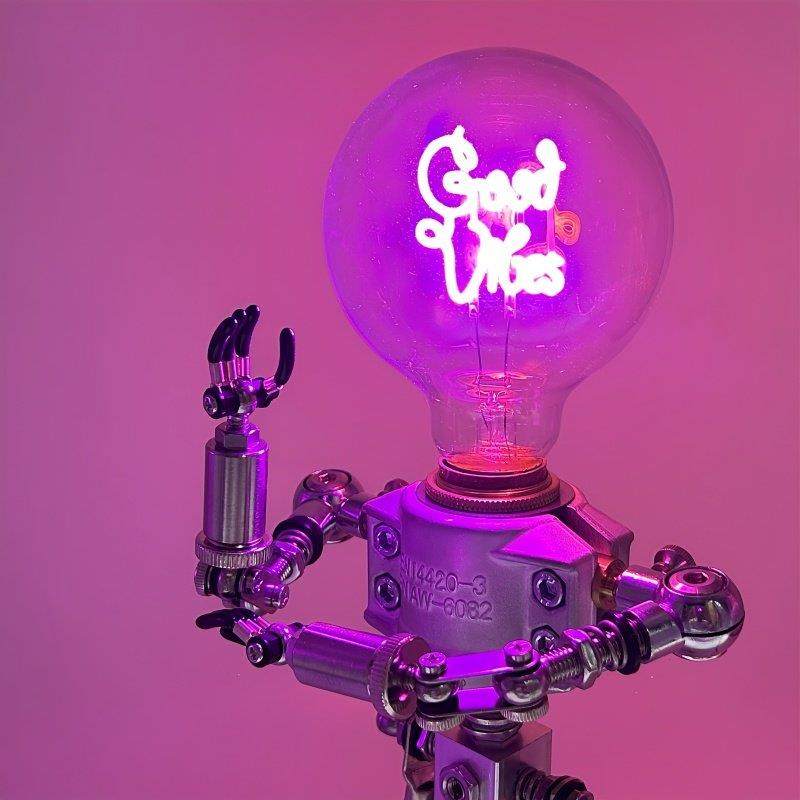 创意男朋友生日礼物电竞房机器人氛围灯补光灯USB工业风台灯摆件,淘宝优惠券,粉丝福利购,淘宝优惠卷