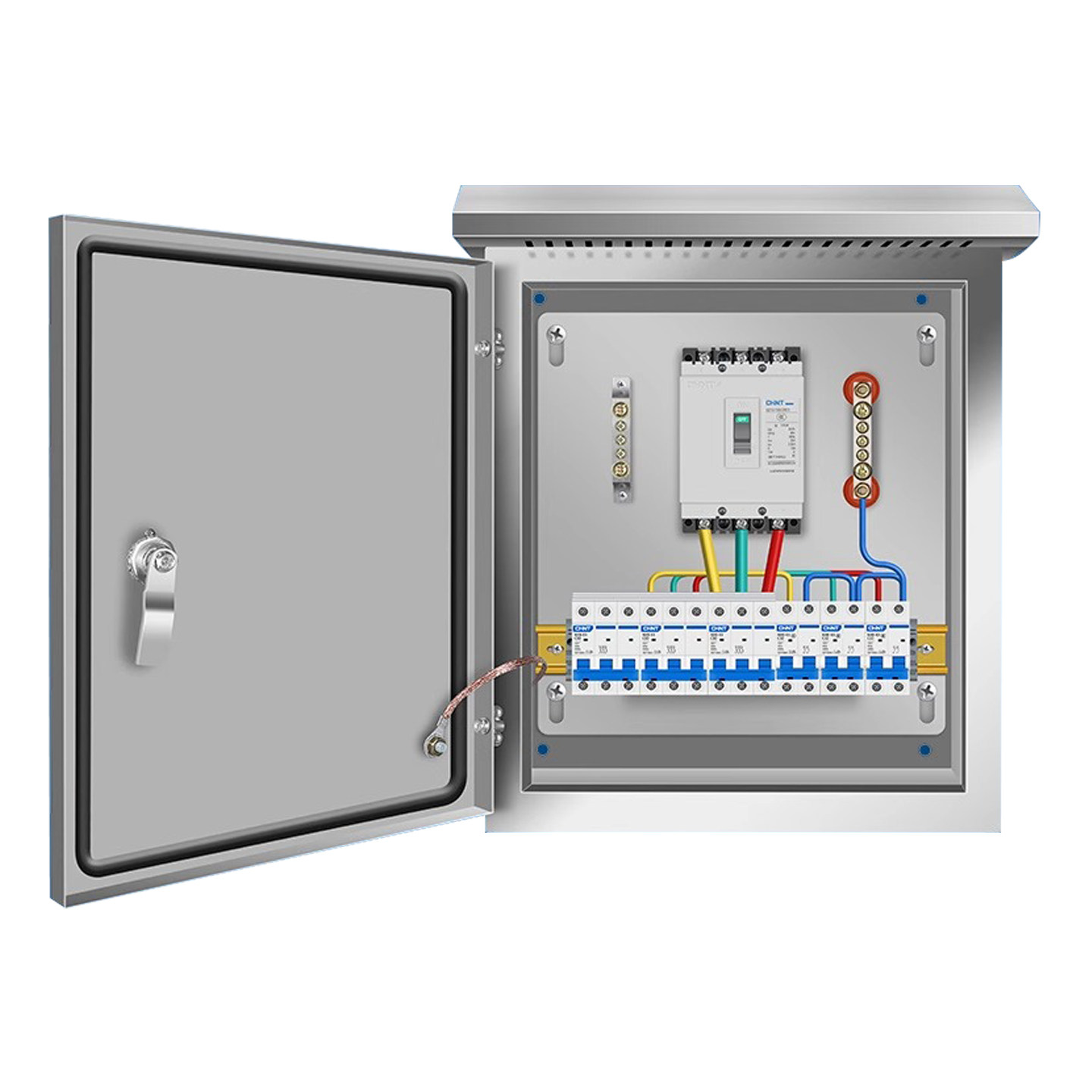 户外不锈钢防水防尘工地配电箱三相四线明装电控箱防雨成套控制箱,淘宝优惠券,粉丝福利购,淘宝优惠卷