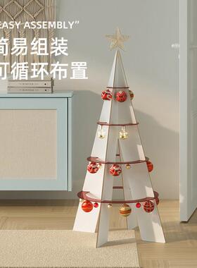 圈圈圣诞树摆件装饰发光圣诞节拍摄道具场景布置儿童礼物