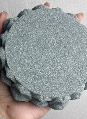 禅意莲花底座鱼缸造景水池沉底摆件客厅玄关装饰送礼茶杯托