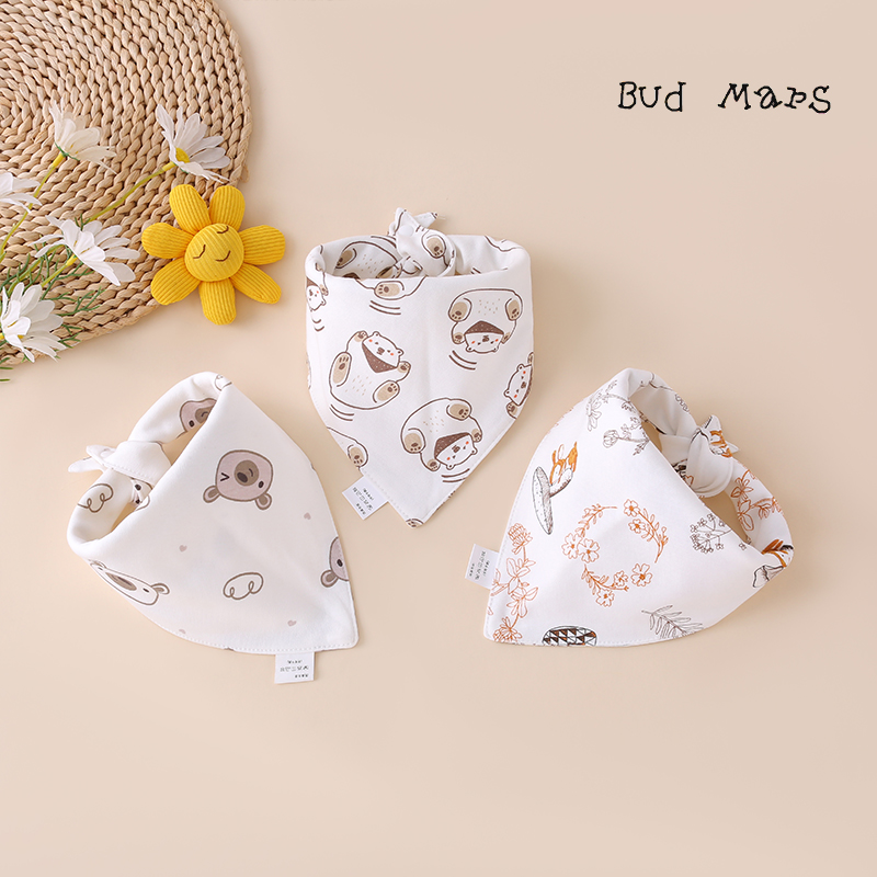 Baby saliva towel, baby pure cotton triangle towel, newborn child anti-vomiting bib, super soft bib, neck bib, autumn and winter