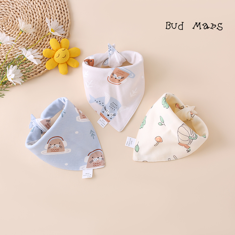 Baby saliva towel, baby pure cotton triangle towel, newborn child anti-vomiting bib, super soft bib, neck bib, autumn and winter