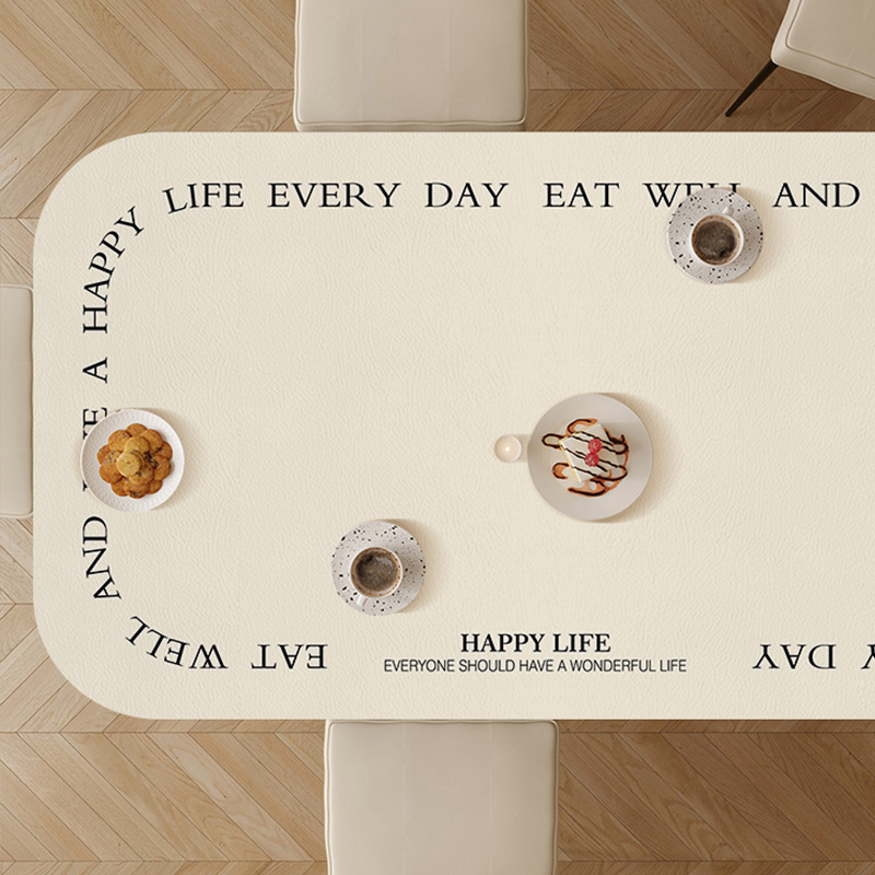 现代简约风餐桌垫免洗防水防油桌布隔热防烫餐垫高级感茶几台面垫 - 图0