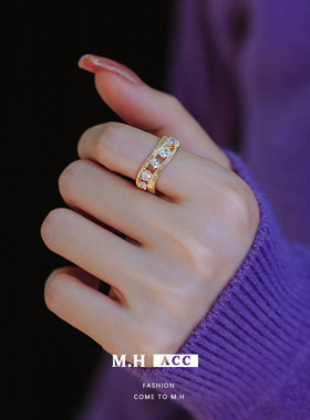 鱼头星星复古文艺小众设计女生手饰食指戒轻奢感戒指官方正品饰品