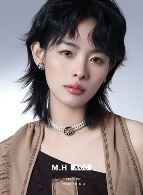 鱼头星星设计感小众珍珠复古美拉德风气质耳饰耳环雪花耳钉轻奢风