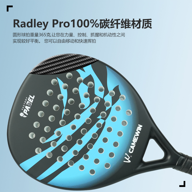 专业比赛笼式板式网球拍PADLE沙滩高级碳纤维男女通用训练拍 - 图0