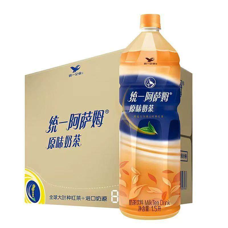 统一阿萨姆原味奶茶1.5L*6瓶/整箱包邮办公室下午茶大瓶畅饮yb,淘宝优惠券,粉丝福利购,淘宝优惠卷