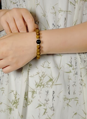 【檀青映月】天然绿檀女款手串养人灵木随温变色木香沁心高级国风