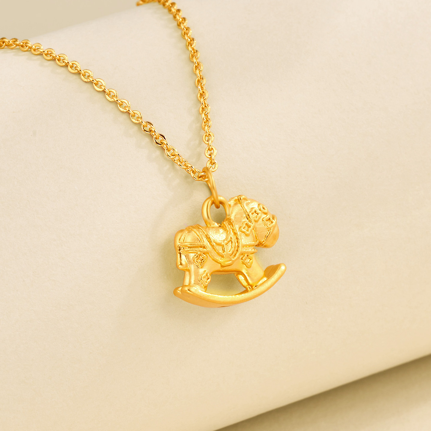 天美珠宝黄金吊坠女足金999摇摇小木马diy马年送女朋友新年礼物,淘宝优惠券,粉丝福利购,淘宝优惠卷