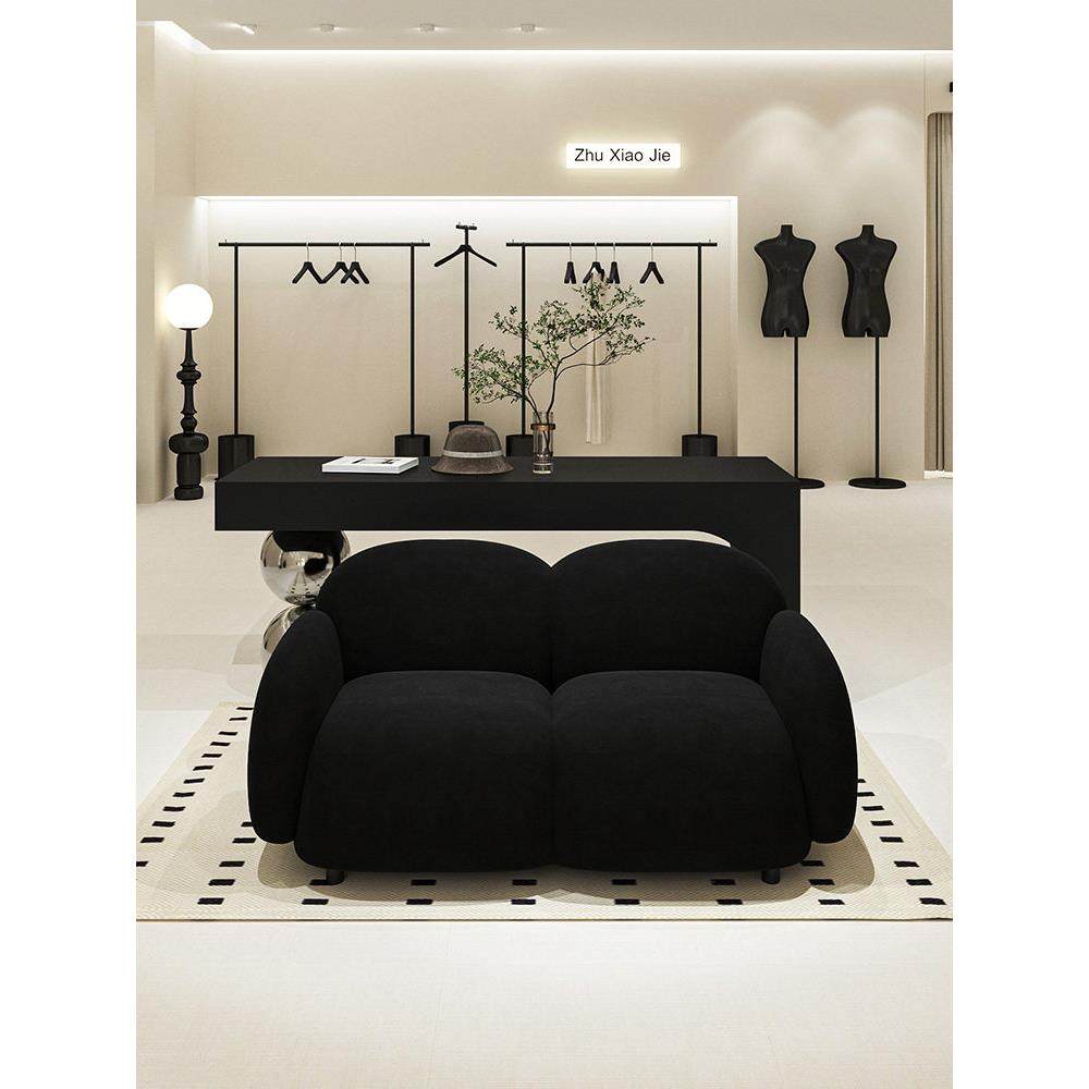 奶油风格双人小公寓出租卧室客厅小沙发女装店休息区沙发接待处,淘宝优惠券,粉丝福利购,淘宝优惠卷