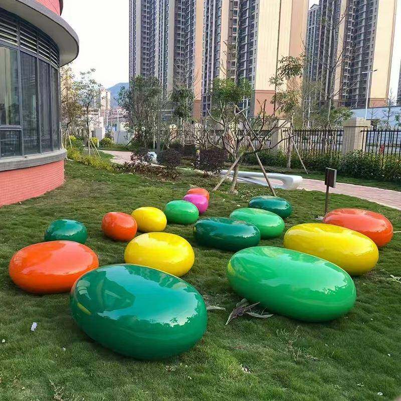 玻璃钢鹅卵石凳子休闲椅子商场座椅等候石头坐凳创意艺术美陈户外,淘宝优惠券,粉丝福利购,淘宝优惠卷