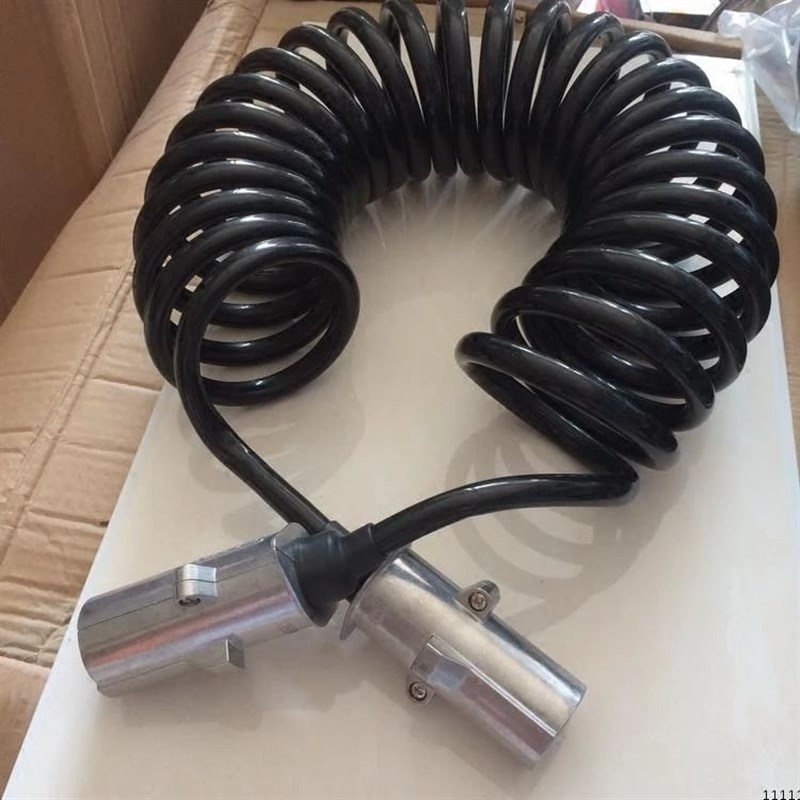加长大圈汽车挂车线半挂车连接线七芯螺旋线总成挂车七孔电线铝头 - 图2