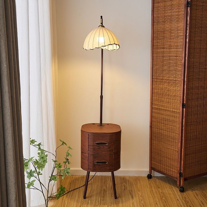 法式覆古落地灯h客厅沙发旁边茶几氛围灯卧室床头柜一体高级感台,淘宝优惠券,粉丝福利购,淘宝优惠卷