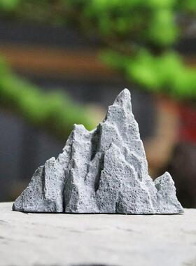 模拟假山奇石摆件中国园林盆景花卉干景观微景观造景山石摆件
