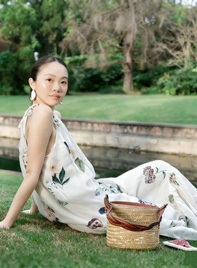 青岛出口重工高级感白色珐琅釉宽版开口手镯清冷气质树叶植物系