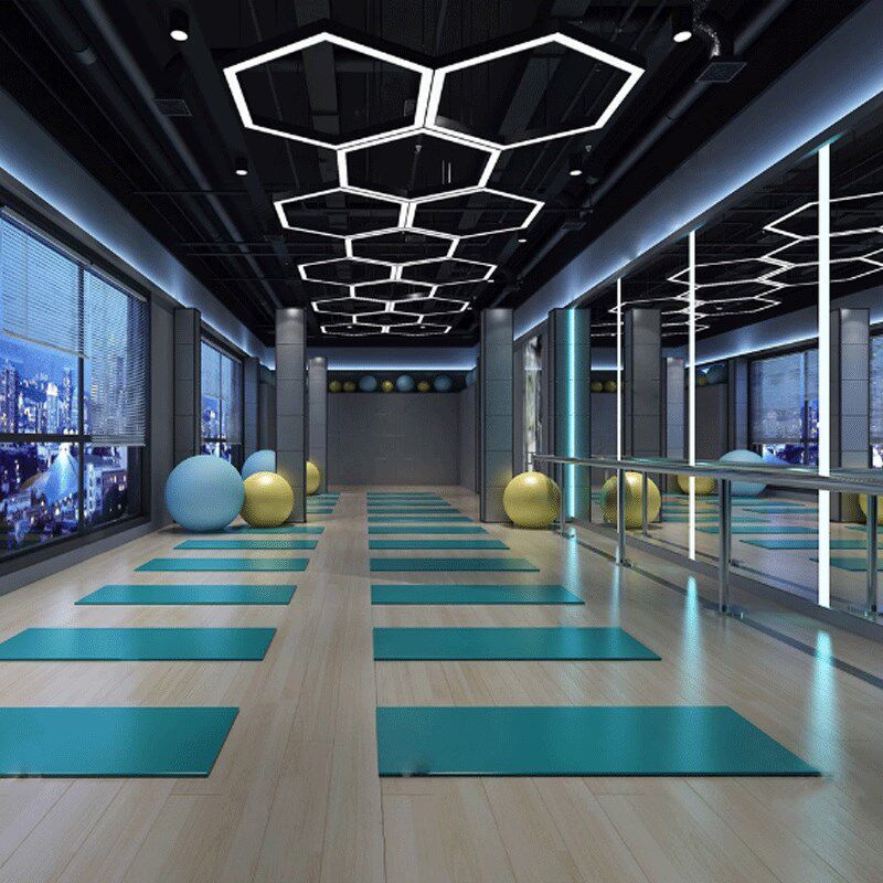 创意六边形吊灯街舞教室无频闪个性无影灯健身房模特教室个性顶灯,淘宝优惠券,粉丝福利购,淘宝优惠卷