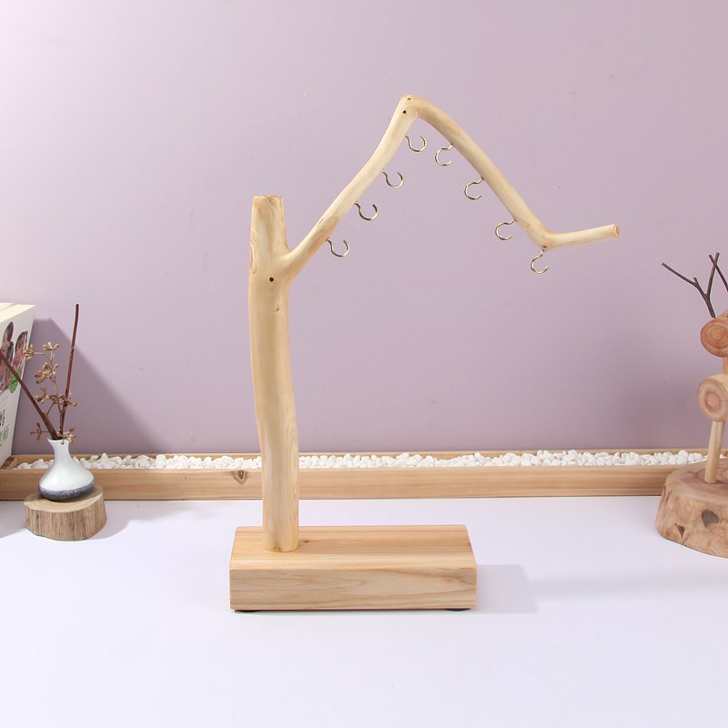 创意实木笔架原木树枝毛笔挂随型树枝挂毛笔收纳架书房笔搁摆件 - 图1